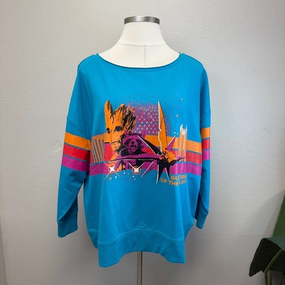 Disney Tops - Disney Parks Marvel Blue Guardians Of The Galaxy Sweatshirt - Size 3X